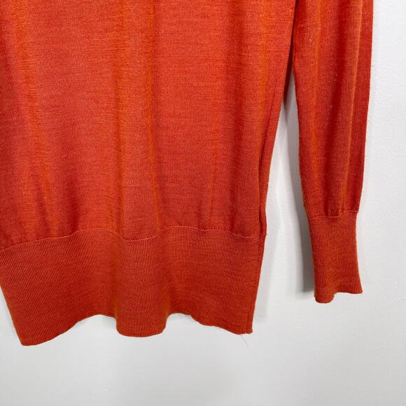 LOFT XSmall Orange Wool Blend Cardigan Sweater - Picture 6 of 8